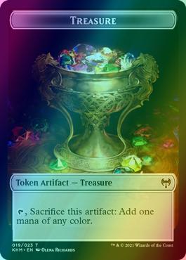 Angel Warrior Token (02) // Treasure Token (19) [Kaldheim Tokens] [Foil]