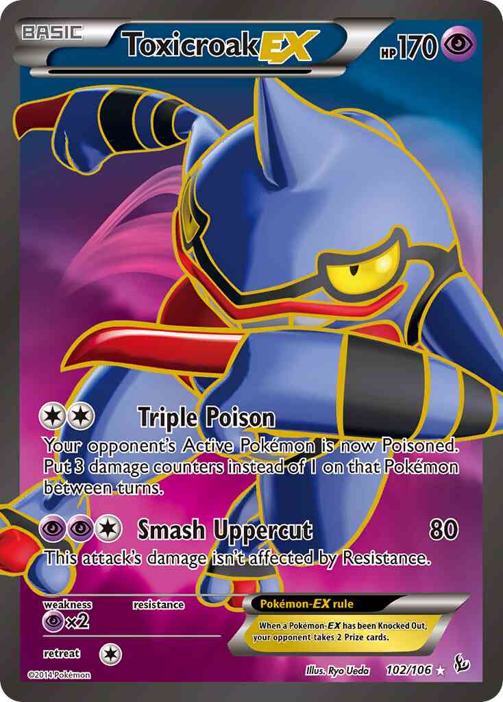 Toxicroak-EX - 102/106 - Rare Ultra [xy2-102] [Ultra]