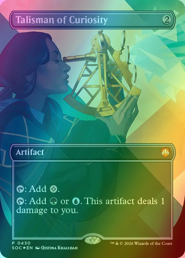 Talisman of Curiosity [430] [Borderless] [Codex Bundle] [Secrets of Strixhaven: Commander] [Foil]