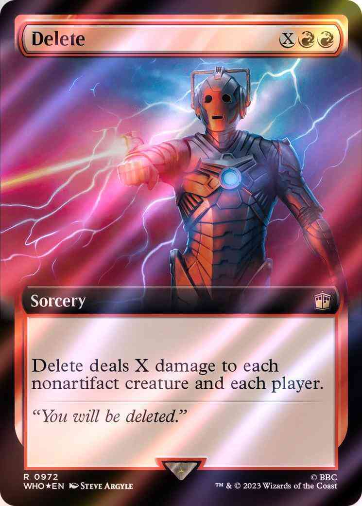 Delete [972] [Extended Art] [Universes Beyond: Doctor Who] [Surge Foil]