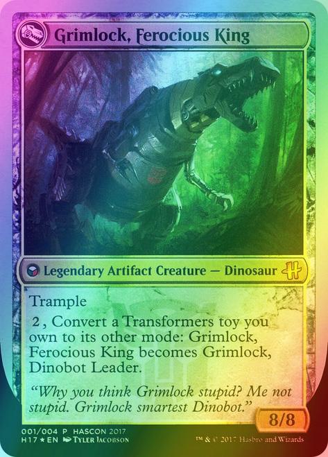 Grimlock, Dinobot Leader // Grimlock, Ferocious King [HasCon 2017] [Foil]
