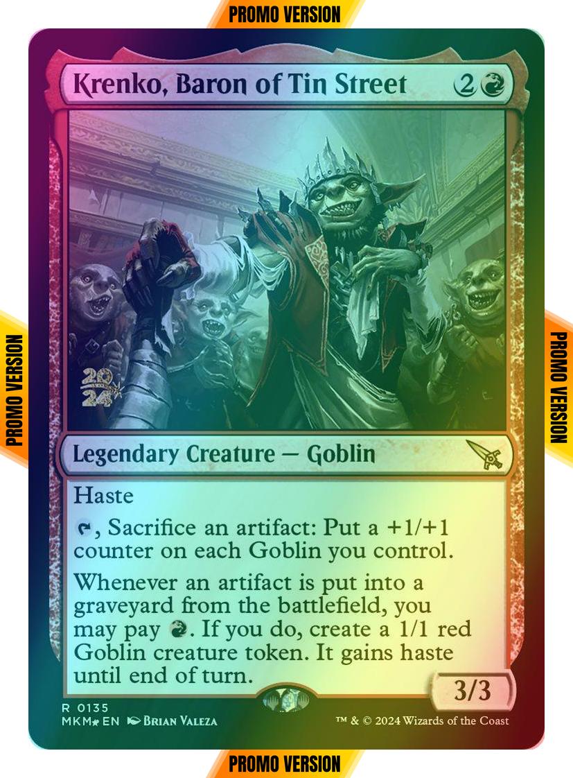 Krenko, Baron of Tin Street [135s] [Prerelease] [Murders at Karlov Manor: Promos] [Foil]
