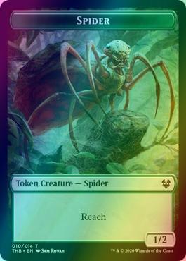 Human Soldier Token (02) // Spider Token (10) [Theros Beyond Death Tokens] [Foil]