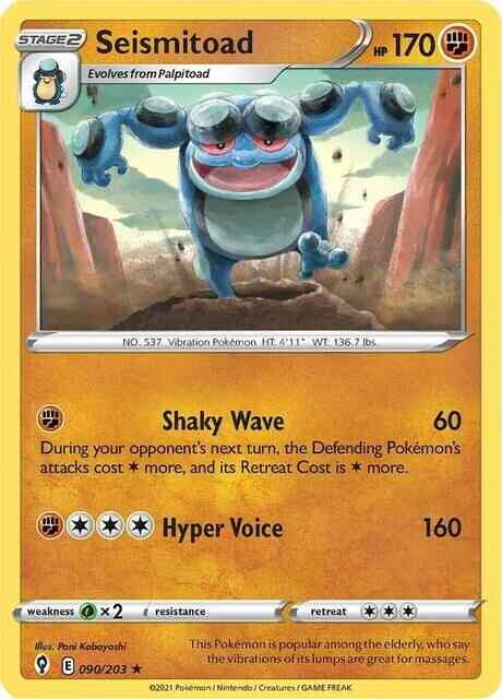 Seismitoad - 090/203 - Rare [swsh7-090] [Reverse Holo]