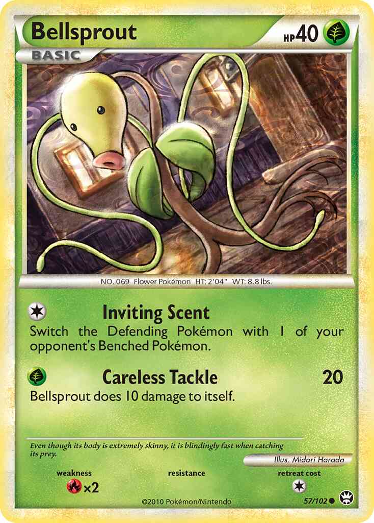 Bellsprout - 57/102 - Common [hgss4-57] [Reverse Holo]