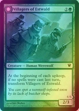 Villagers of Estwald // Howlpack of Estwald [209] [Innistrad] [Foil]