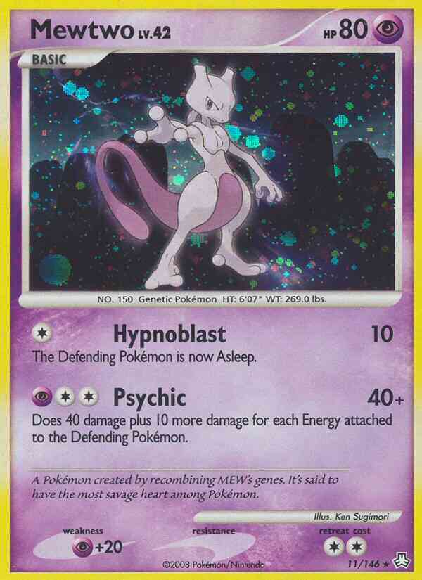 Mewtwo - 11/146 - Rare Holo [dp6-11] [Reverse Holo]
