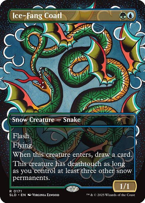 Ice-Fang Coatl [0171] [Borderless] [Inked] [Secret Lair Drop] [Non-Foil]