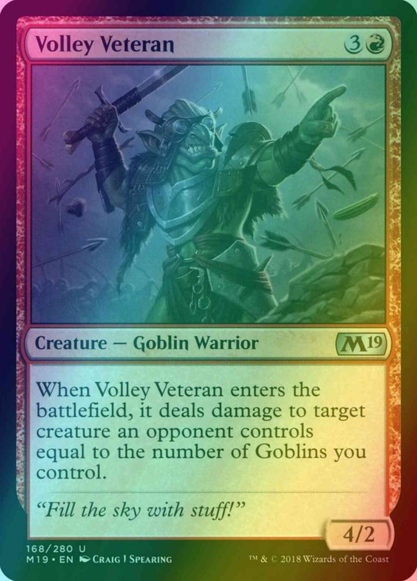 Volley Veteran [168] [Core Set 2019] [Foil]
