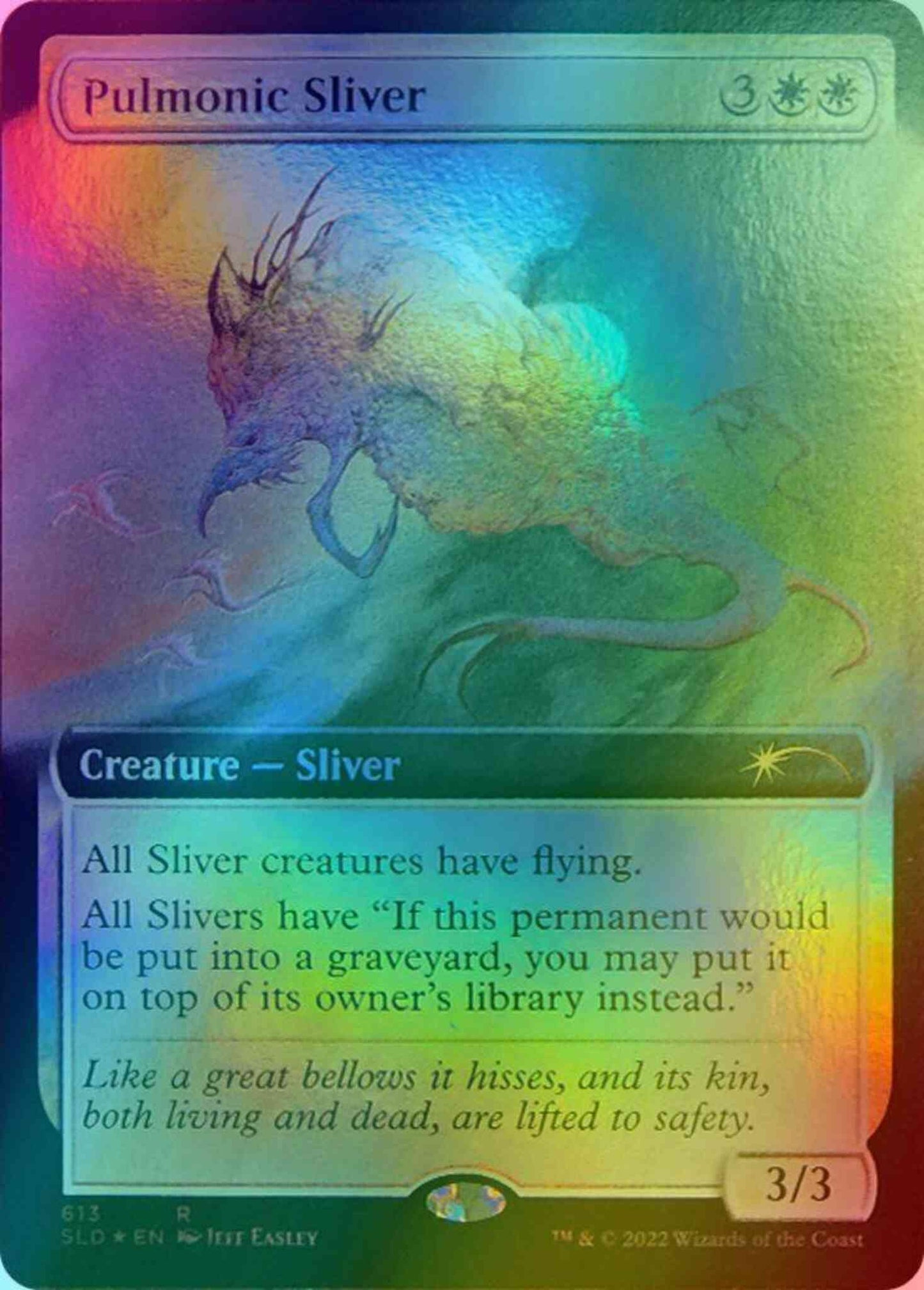 Pulmonic Sliver [0613] [Extended Art] [Jeff Easley] [Secret Lair Drop] [Foil]