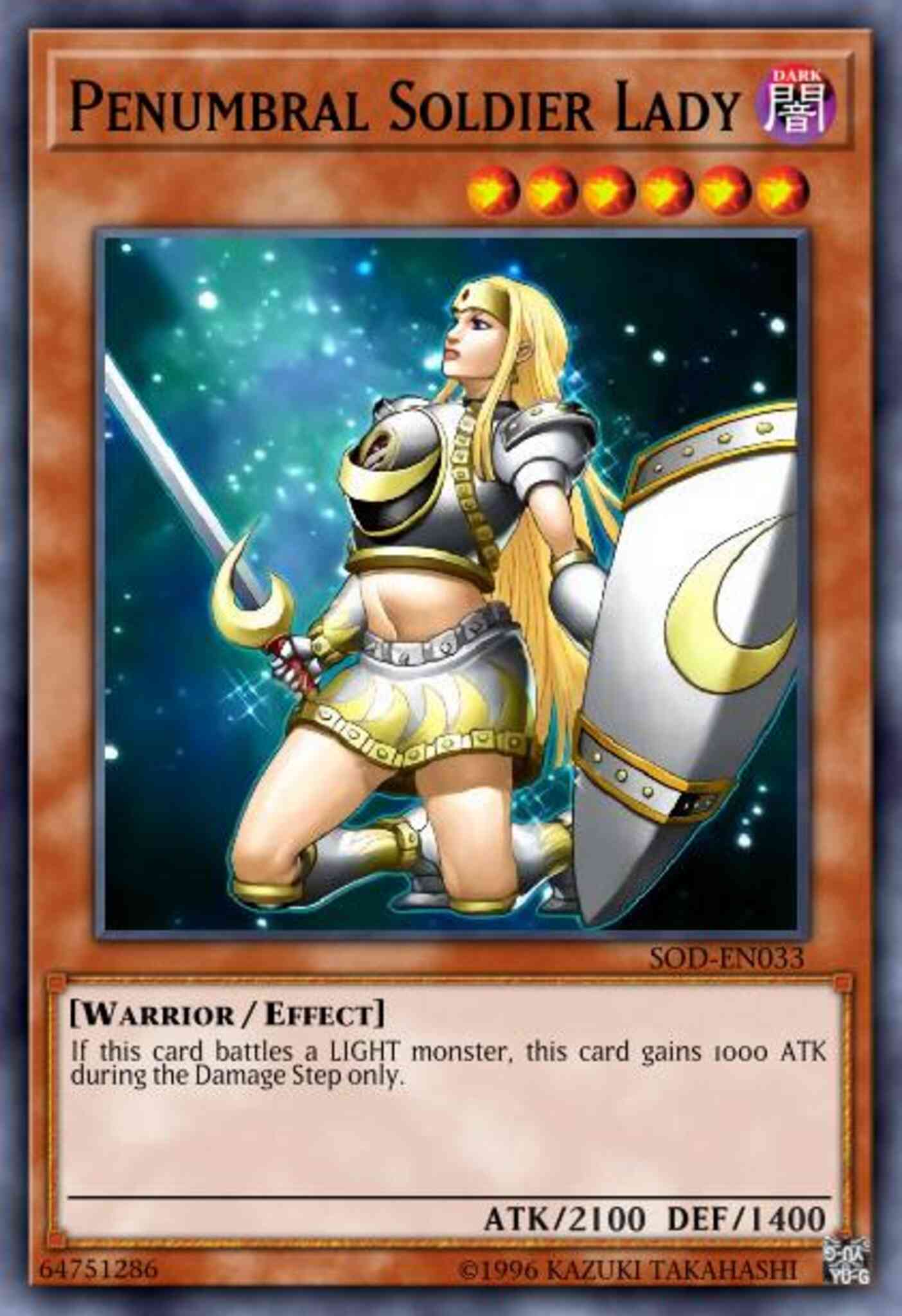 Penumbral Soldier Lady - SOD-EN033 - Ultimate Rare - 1st Edition