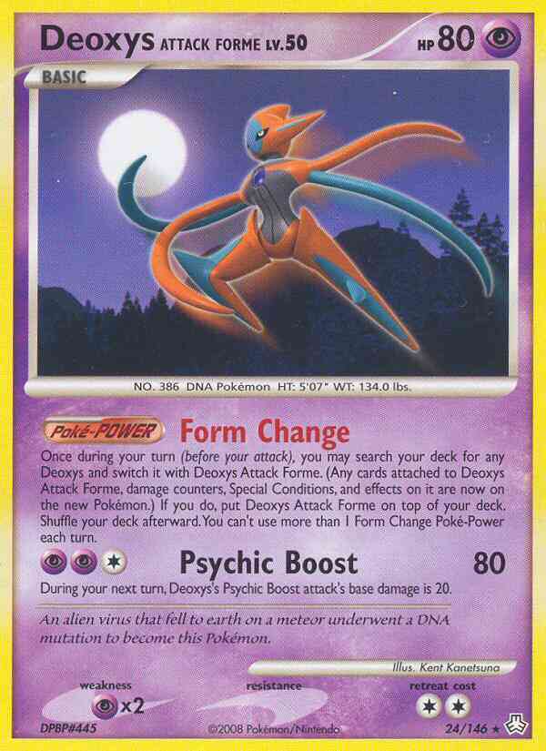 Deoxys Attack Forme - 24/146 - Rare [dp6-24] [Reverse Holo]