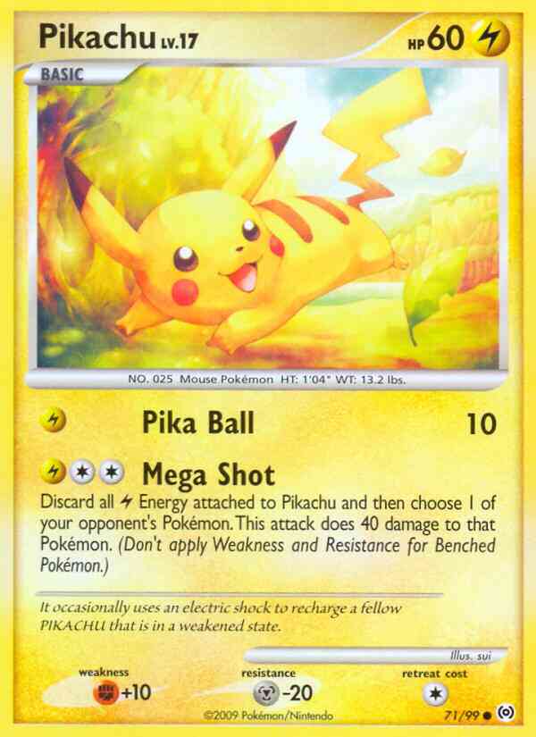 Pikachu - 71/99 - Common [pl4-71] [Non-Holo]