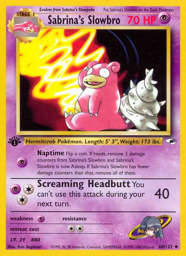 Sabrina's Slowbro - 60/132 - Uncommon - 1st Edition [gym1-60] [Non-Holo]