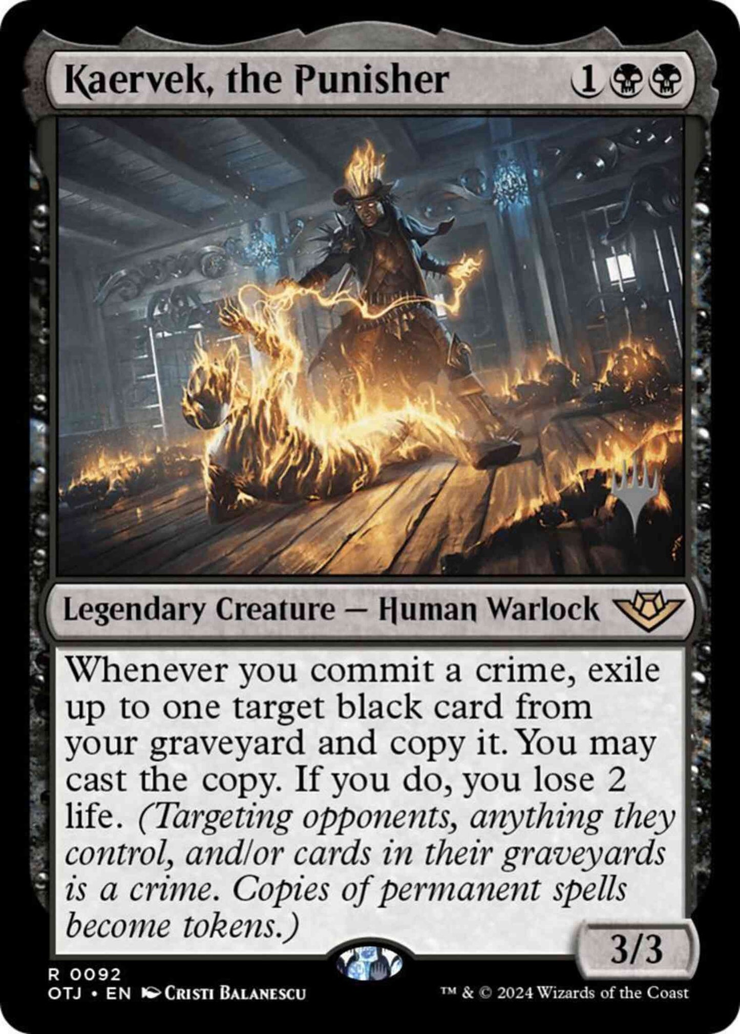 Kaervek, the Punisher [92p] [Promo Pack] [Outlaws of Thunder Junction: Promos] [Non-Foil]