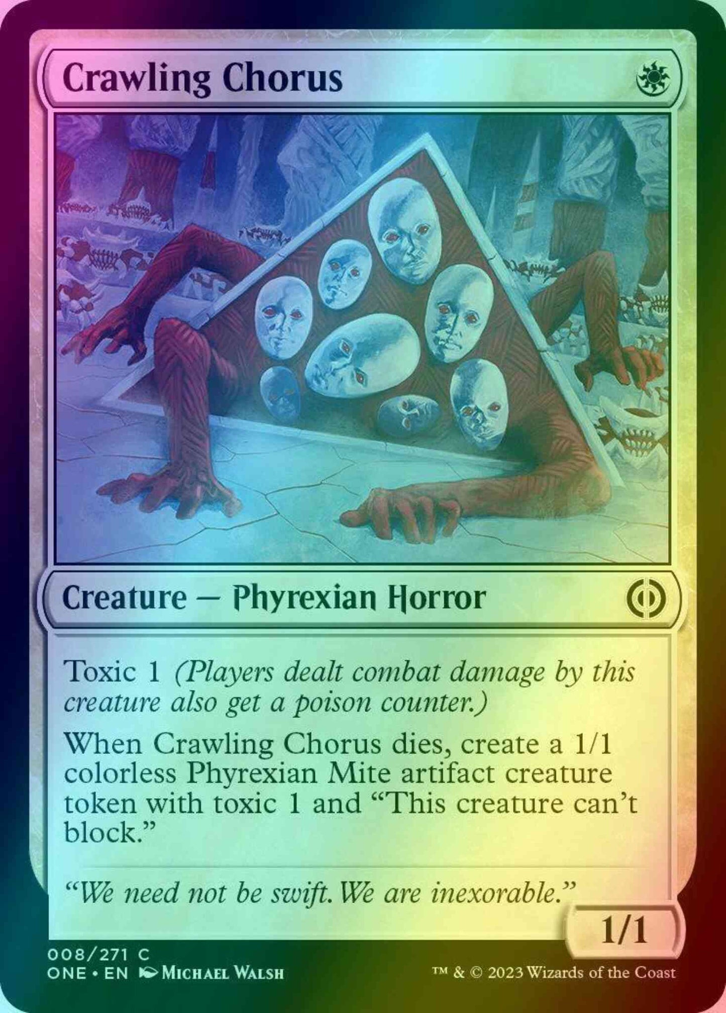 Crawling Chorus [8] [Phyrexia: All Will Be One] [Foil]