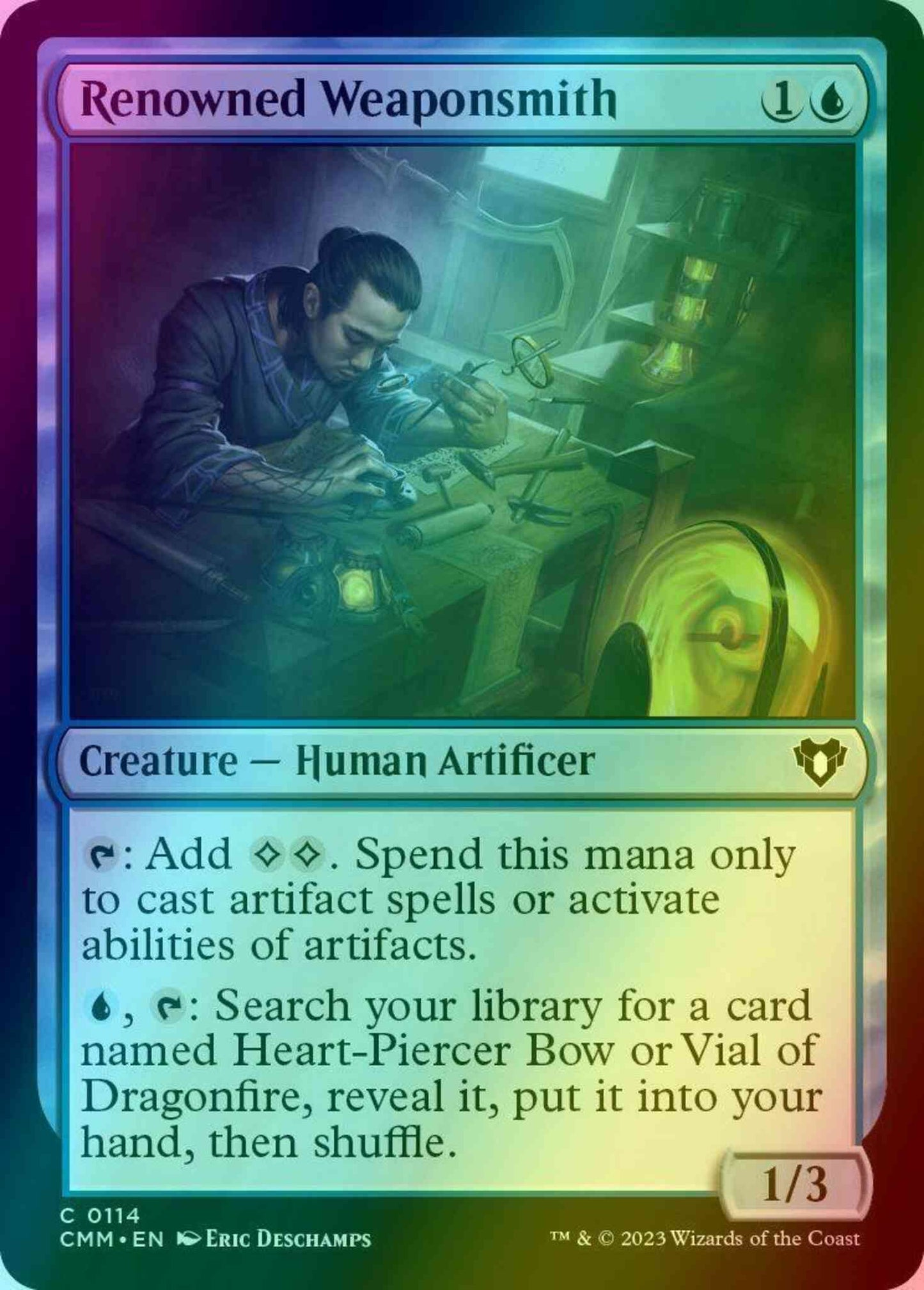 Renowned Weaponsmith [114] [Commander Masters] [Foil]