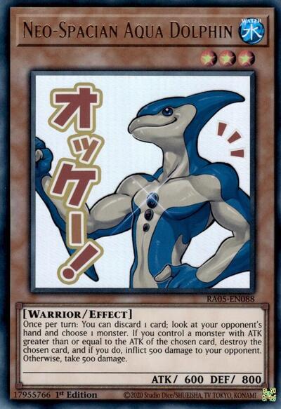 Neo-Spacian Aqua Dolphin - Stamp - RA05-EN088 - Ultra Rare - 1st Edition