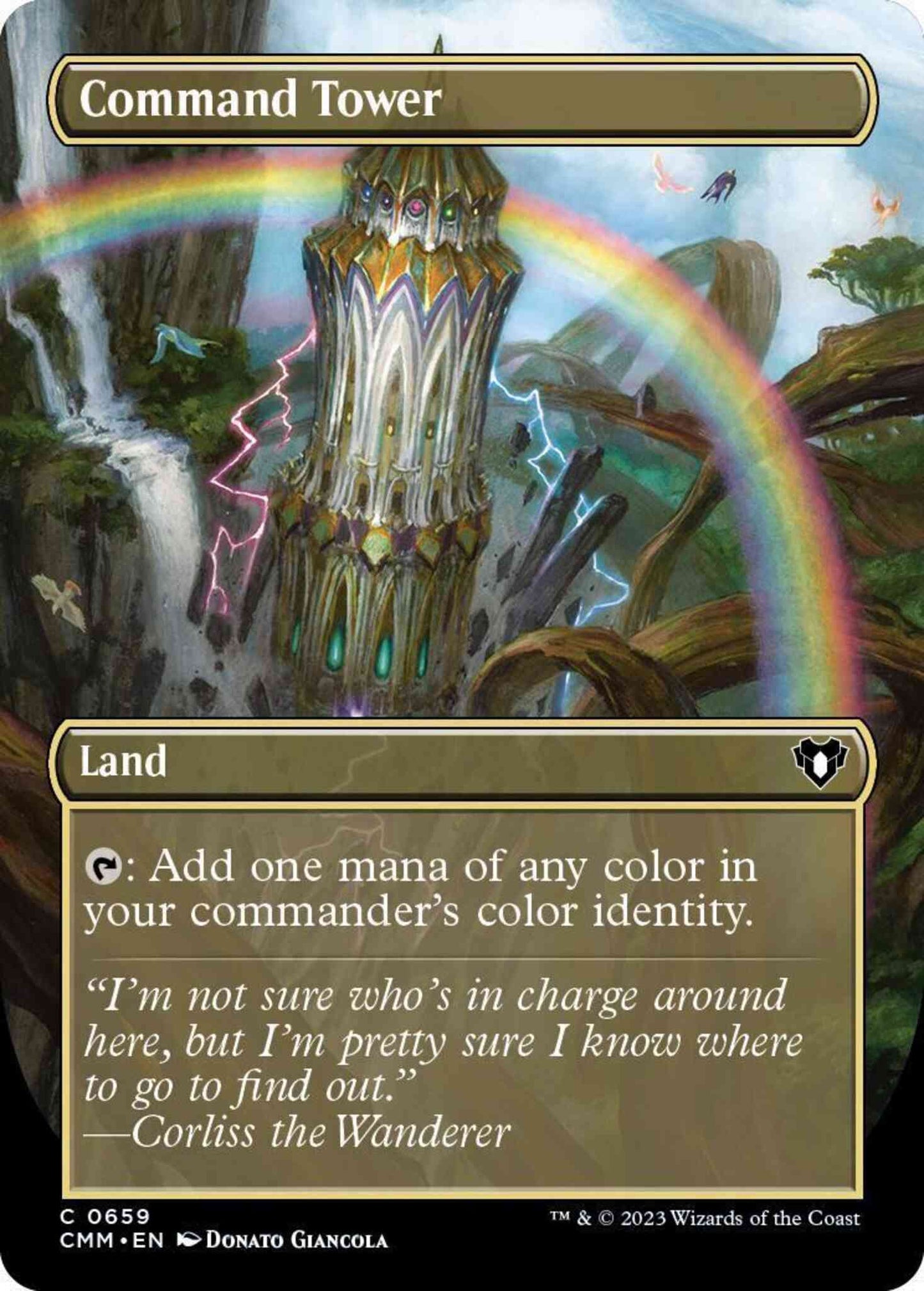 Command Tower [659] [Borderless] [Commander Masters] [Non-Foil]