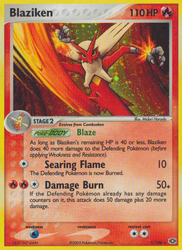 Blaziken - 1/106 - Rare Holo [ex9-1] [Holo]