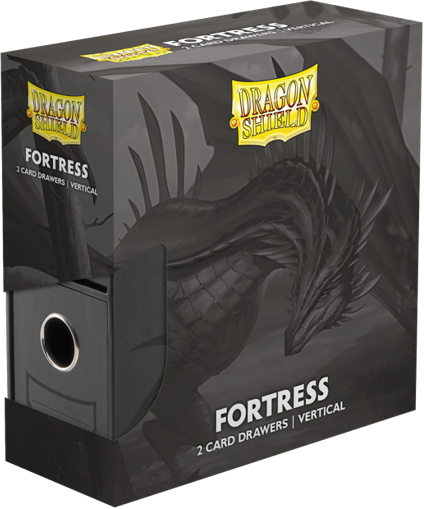 Dragon Shield Fortress Card Drawers - Vertical 2 Row - 590+ - Black