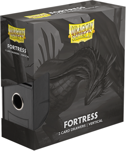 Dragon Shield Fortress Card Drawers - Vertical 2 Row - 590+ - Black