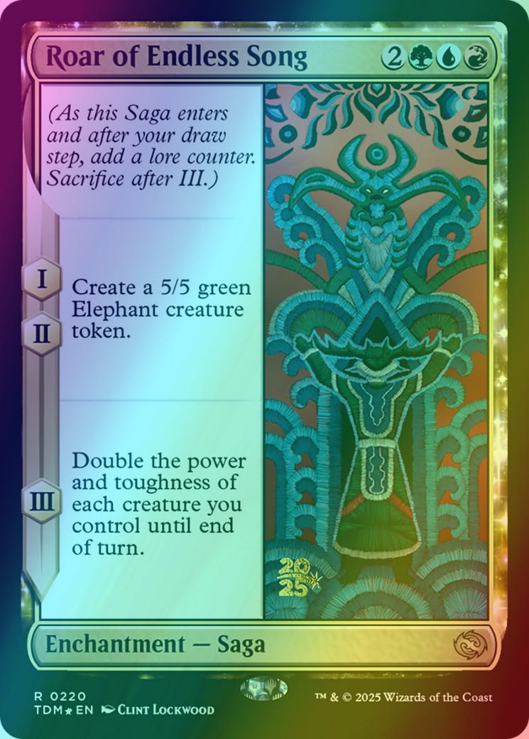 Roar of Endless Song [220s] [Prerelease] [Tarkir: Dragonstorm: Promos] [Foil]