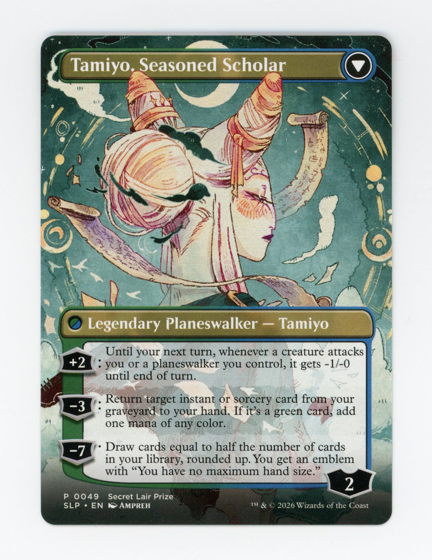 Tamiyo, Inquisitive Student // Tamiyo, Seasoned Scholar — Borderless — ID 18919