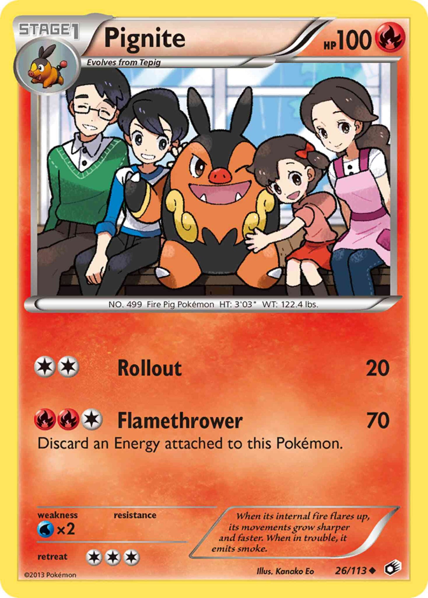 Pignite - 26/113 - Uncommon [bw11-26] [Reverse Holo]