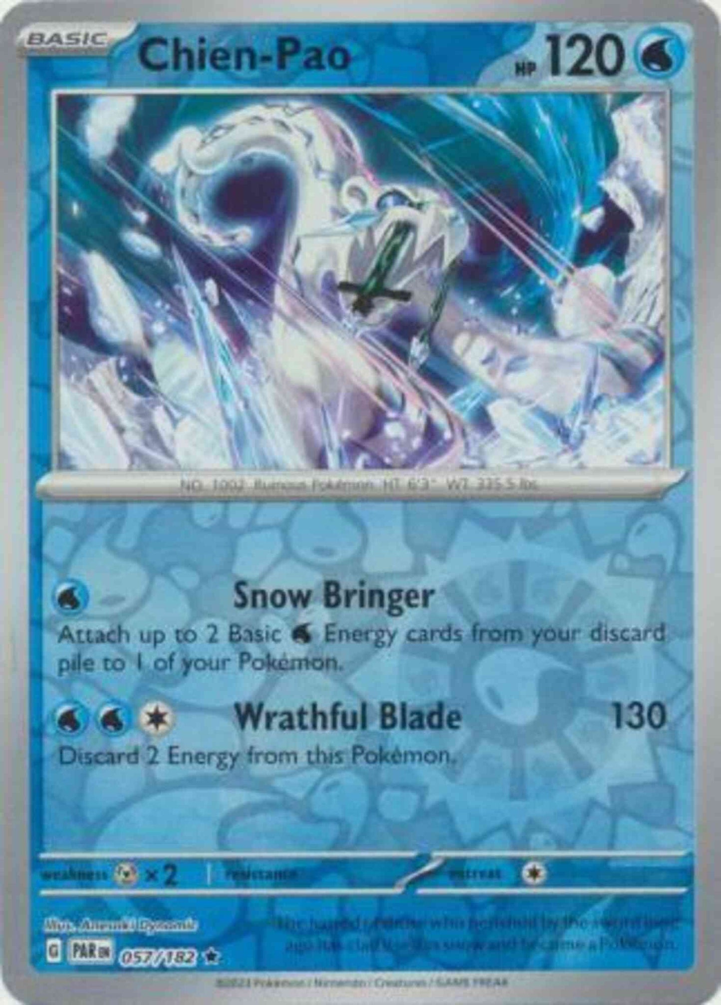 Chien-Pao - 057/182 - Rare [sv04-057] [Reverse Holo]