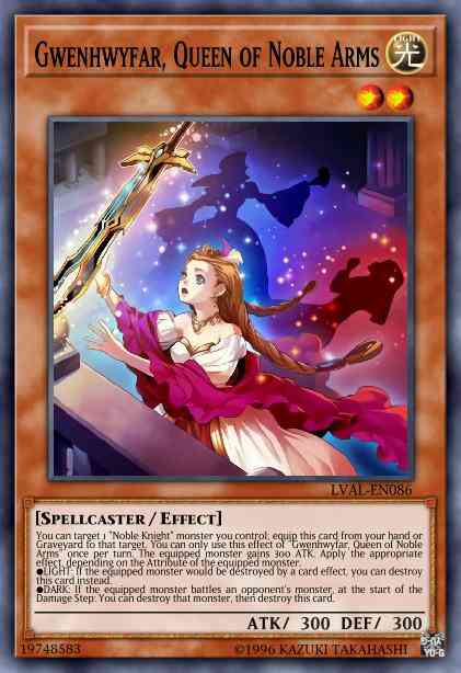 Gwenhwyfar, Queen of Noble Arms - LVAL-EN086 - Secret Rare - 1st Edition