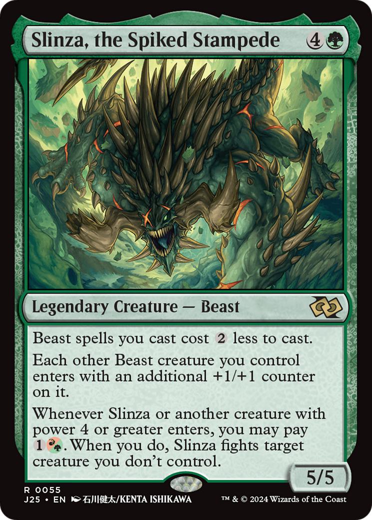 Slinza, the Spiked Stampede [55] [Anime] [Foundations: Jumpstart] [Non-Foil]