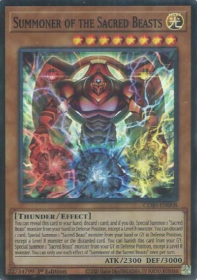 Summoner of the Sacred Beasts - CORI-EN008 - Super Rare - 1st Edition