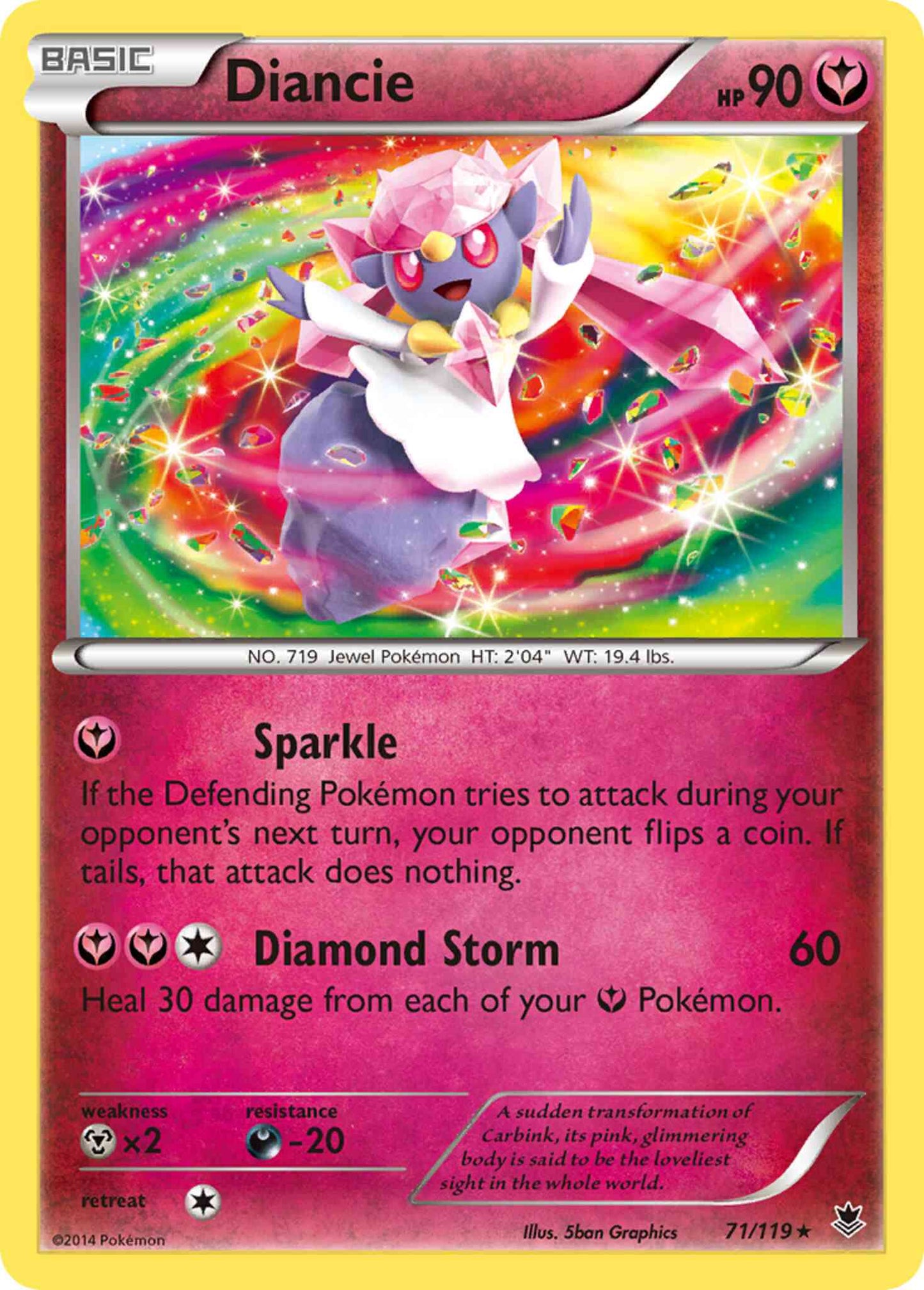 Diancie - 71/119 - Rare Holo [xy4-71] [Holo]