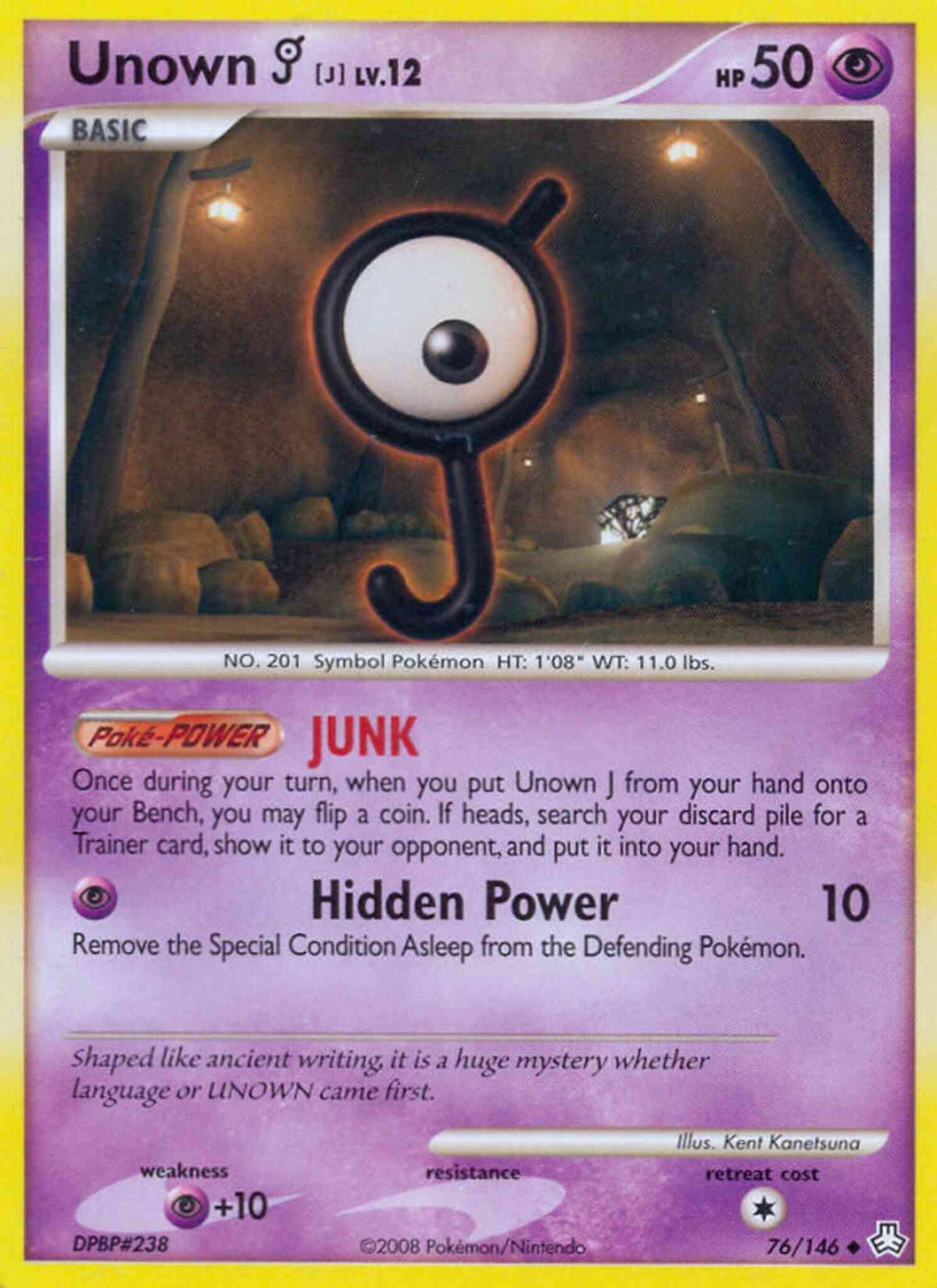 Unown J - 76/146 - Uncommon [dp6-76] [Non-Holo]