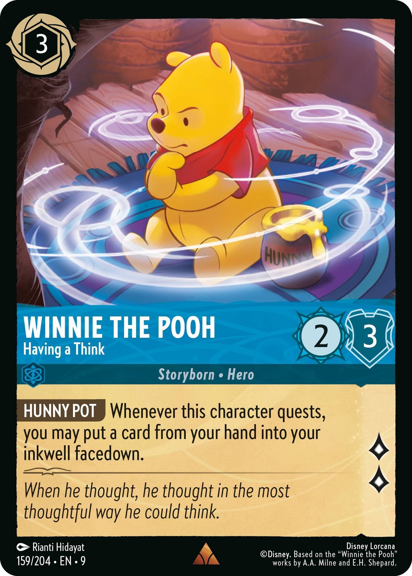 Winnie the Pooh - Having a Think - 159/204 [Fabled] [Non-Foil]