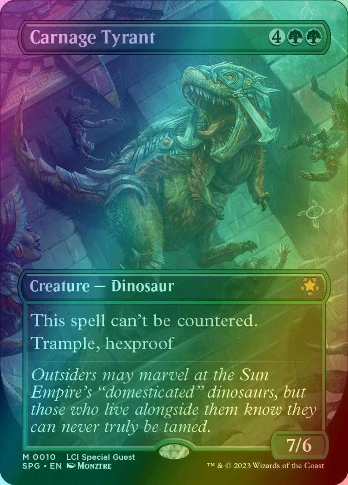 Carnage Tyrant [10] [Borderless] [Special Guests] [Foil]