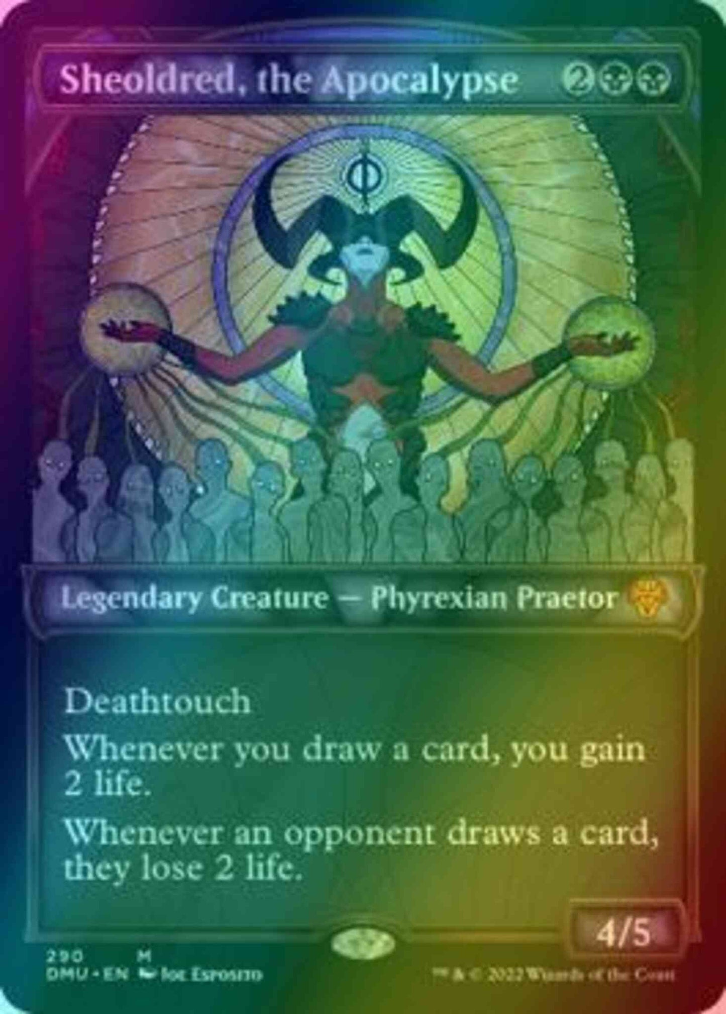 Sheoldred, the Apocalypse [290] [Stained Glass Showcase] [Dominaria United] [Foil]