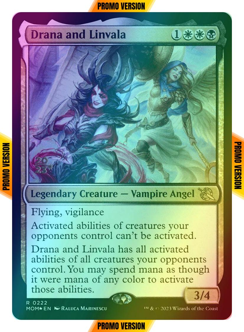 Drana and Linvala [222s] [Prerelease] [March of the Machine: Promos] [Foil]