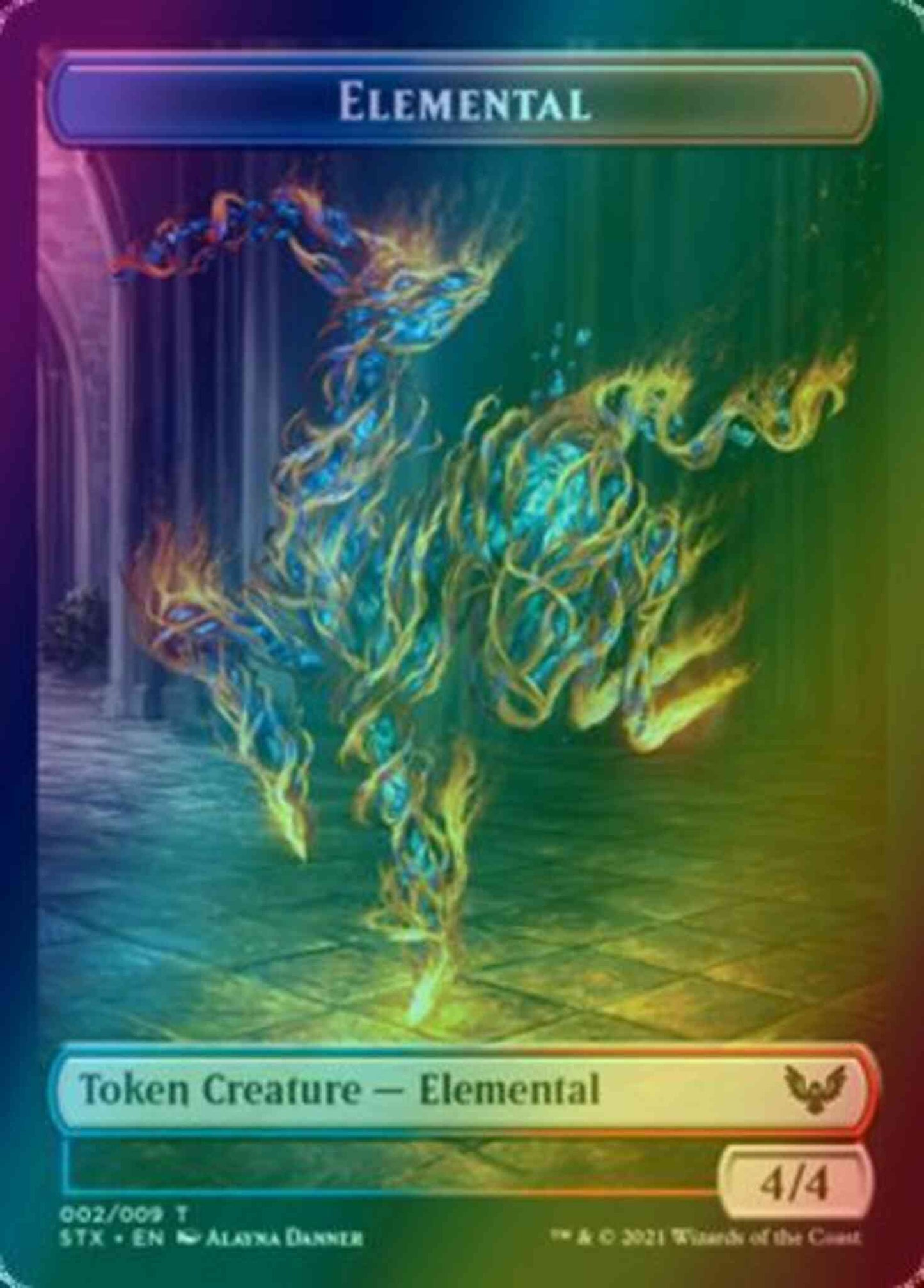 Avatar Token (01) // Elemental Token (02) [Strixhaven School of Mages Tokens] [Foil]