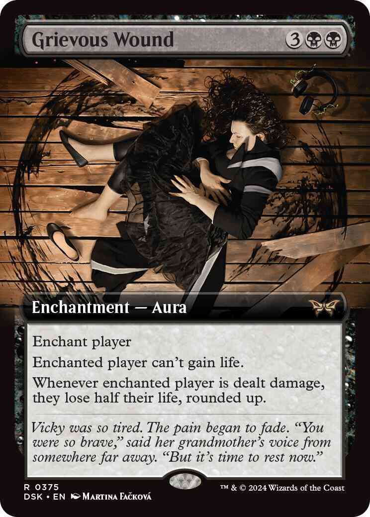 Grievous Wound [375] [Extended Art] [Duskmourn: House of Horror] [Non-Foil]