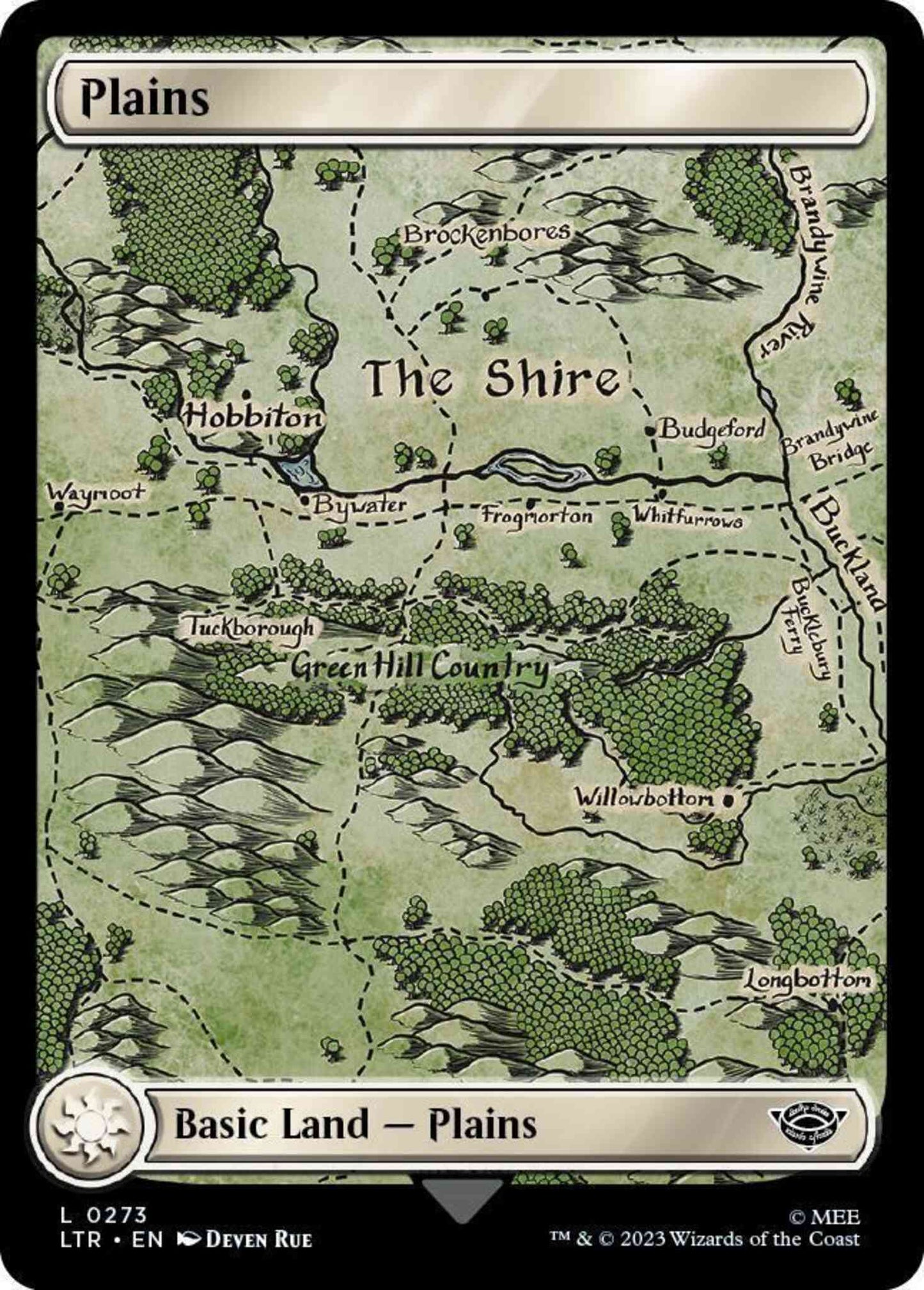 Plains [273] [Full Art] [Map Lands] [The Lord of the Rings: Tales of Middle-earth] [Non-Foil]