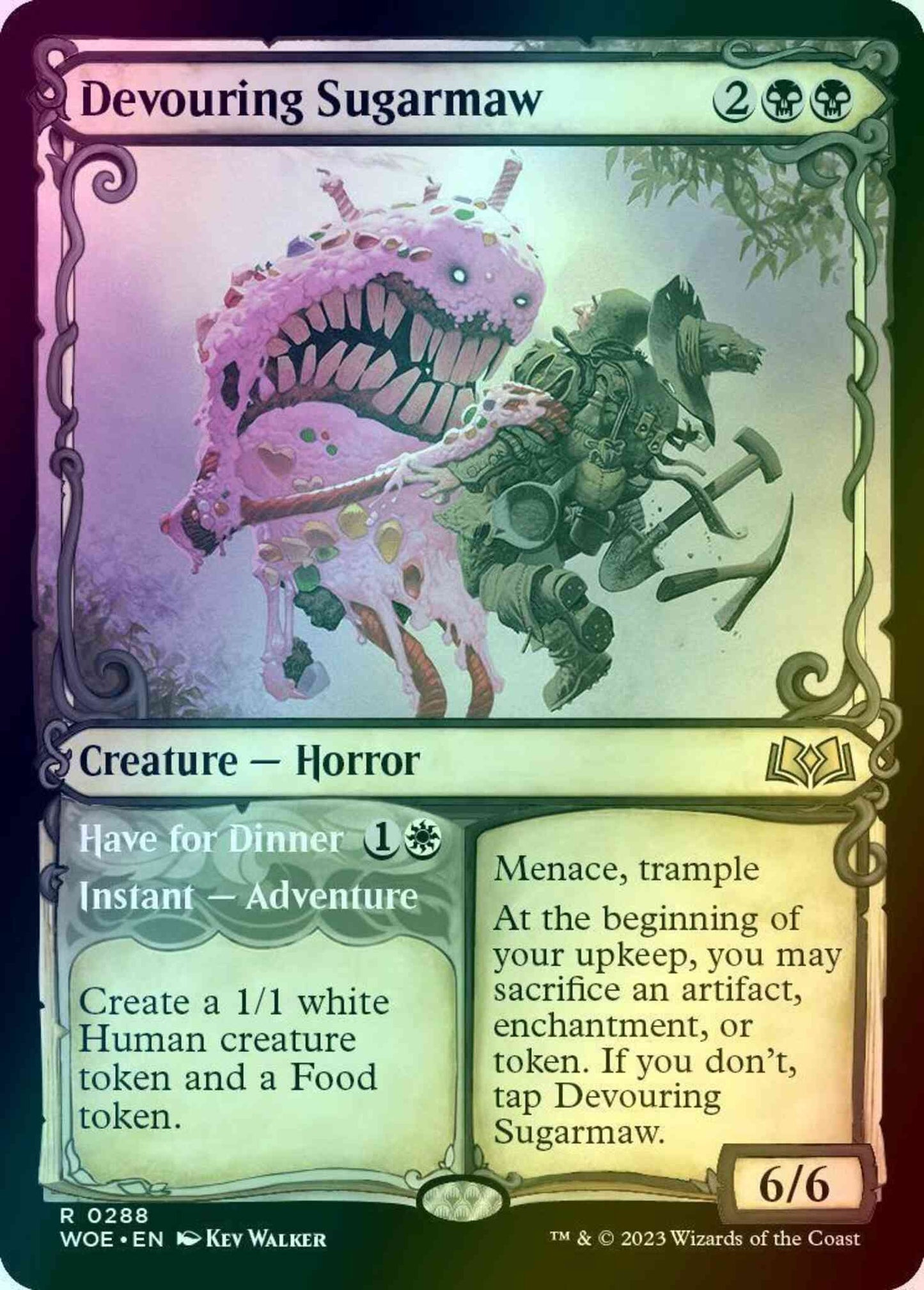 Devouring Sugarmaw // Have for Dinner [288] [Adventure Showcase] [Wilds of Eldraine] [Foil]