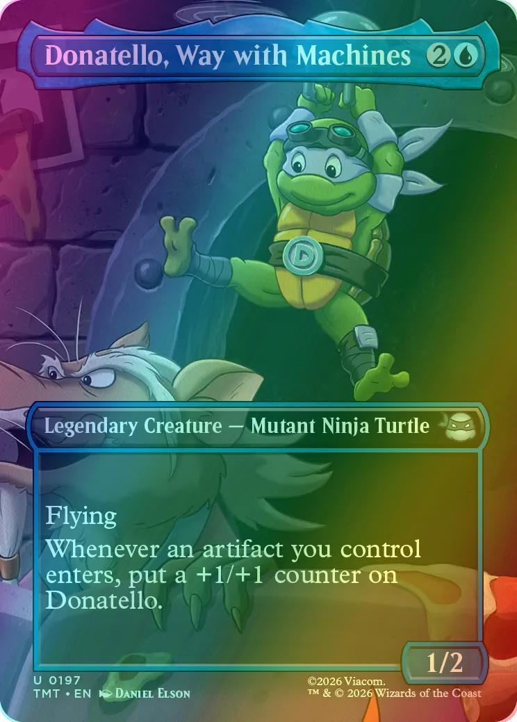 Donatello, Way with Machines [197] [Borderless] [Scene] [Teenage Mutant Ninja Turtles] [Foil]