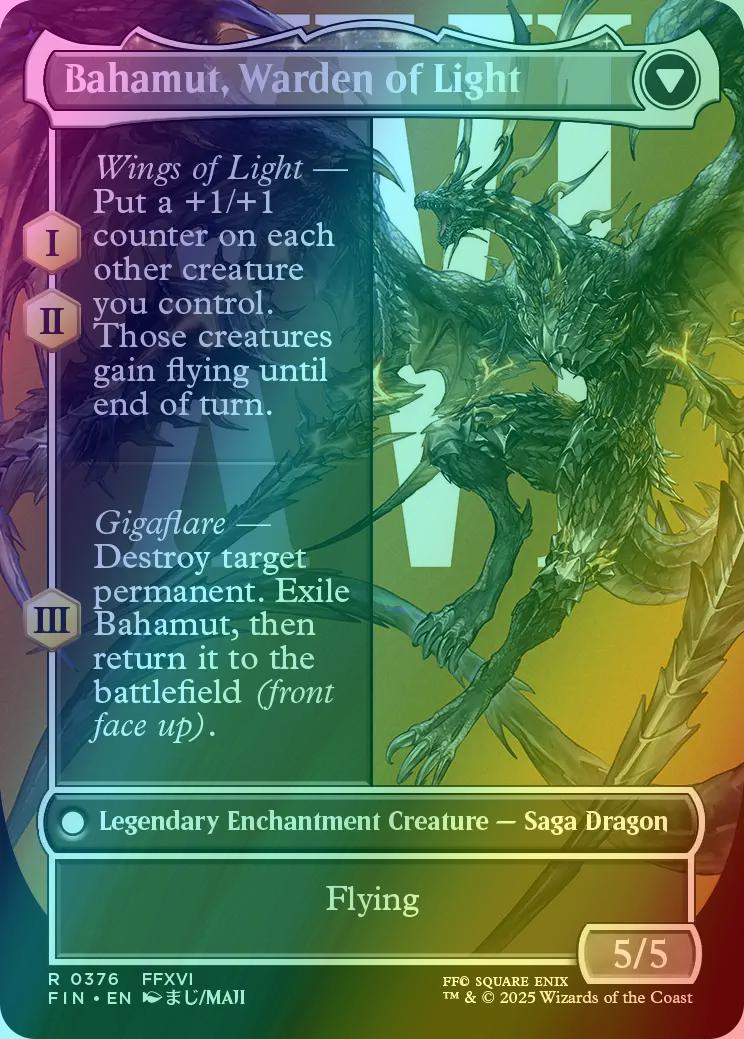 Dion, Bahamut's Dominant // Bahamut, Warden of Light [376] [Borderless]  [Character] [FINAL FANTASY] [Foil] – Face to Face Games