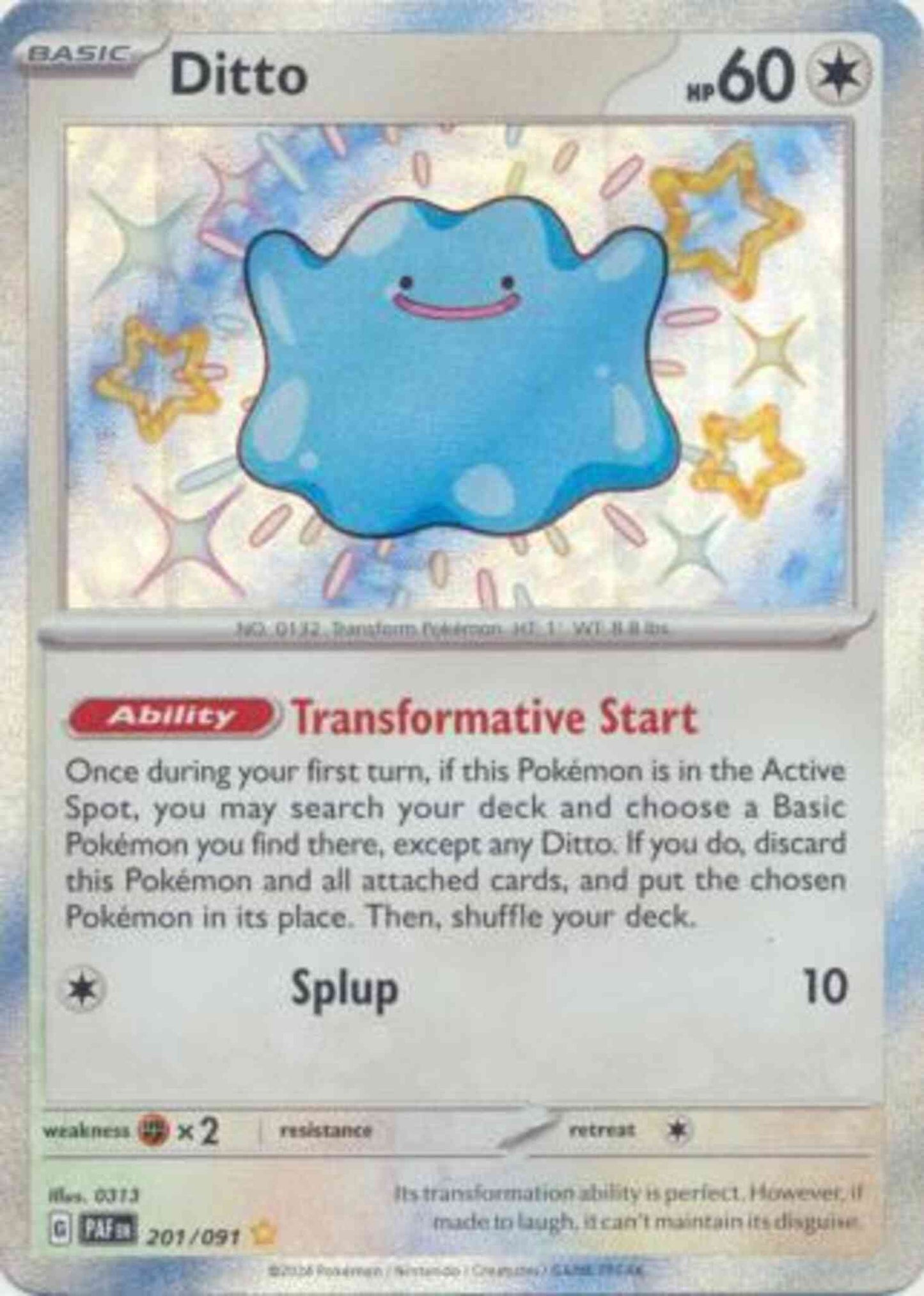 Ditto - 201/091 - Shiny Rare [sv045-201] [Secret]
