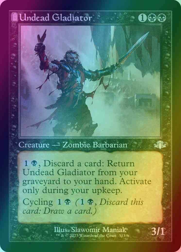 Undead Gladiator [313] [Retro Frame] [Dominaria Remastered] [Foil]