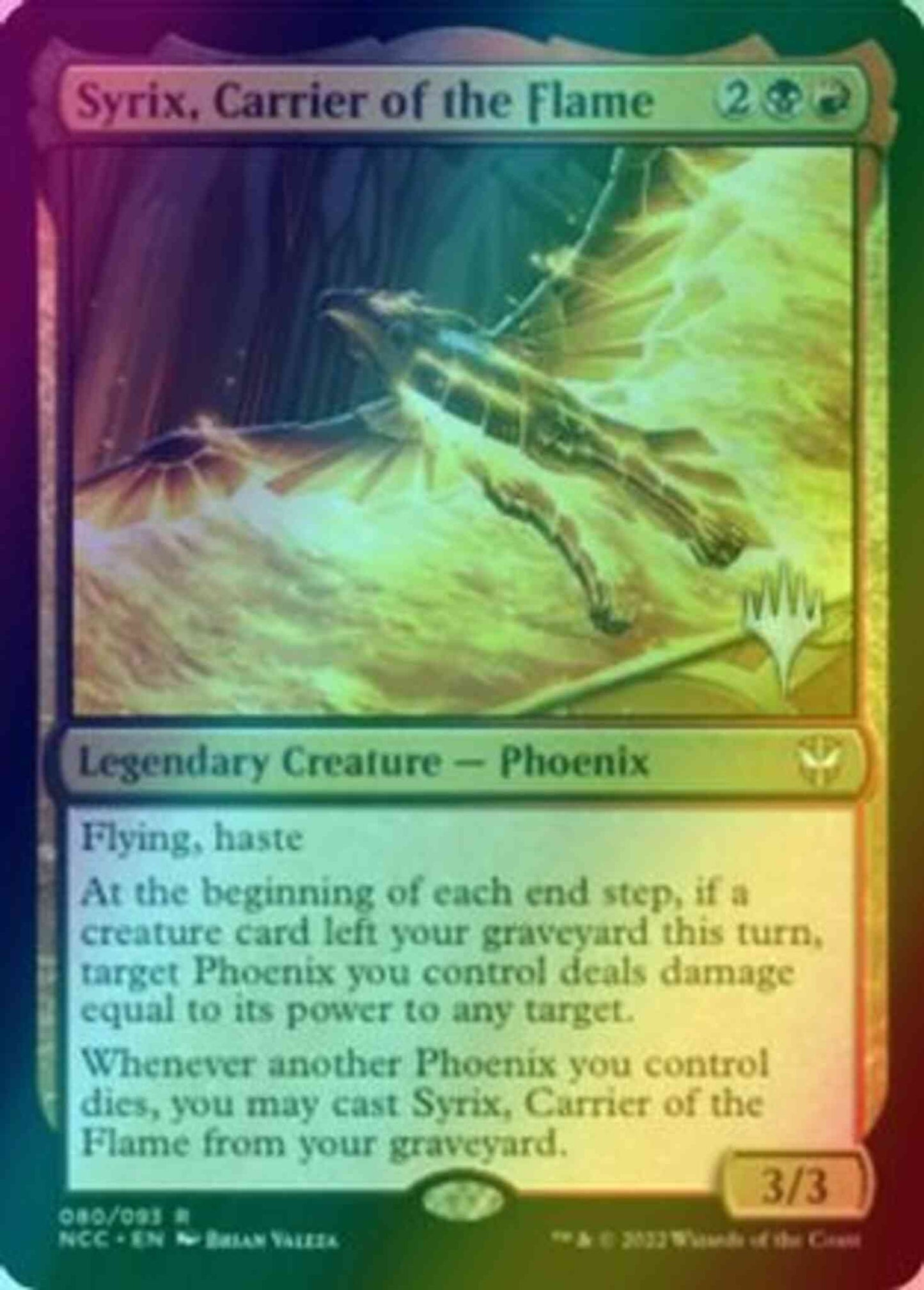Syrix, Carrier of the Flame [Promo Pack] [80p] [Streets of New Capenna: Commander: Promos] [Foil]