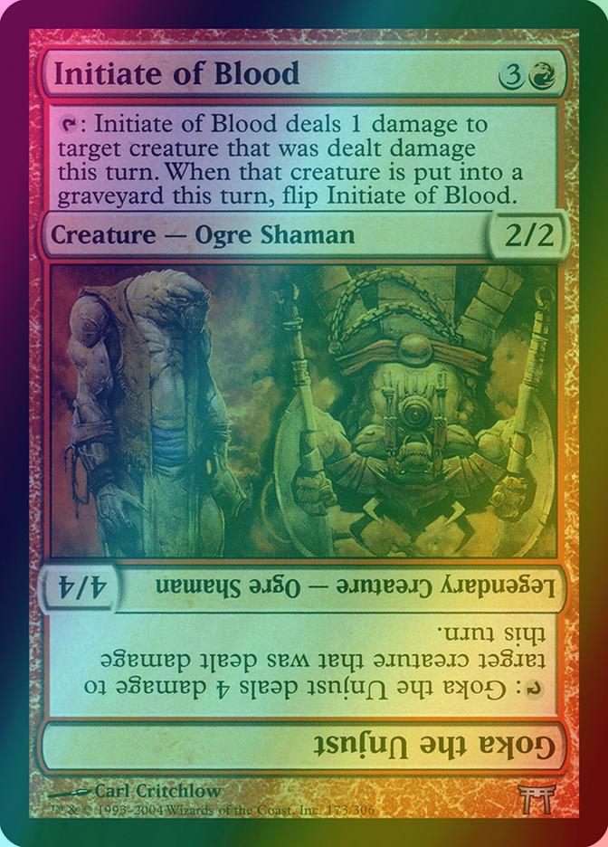 Initiate of Blood // Goka the Unjust [173] [Champions of Kamigawa] [Foil]