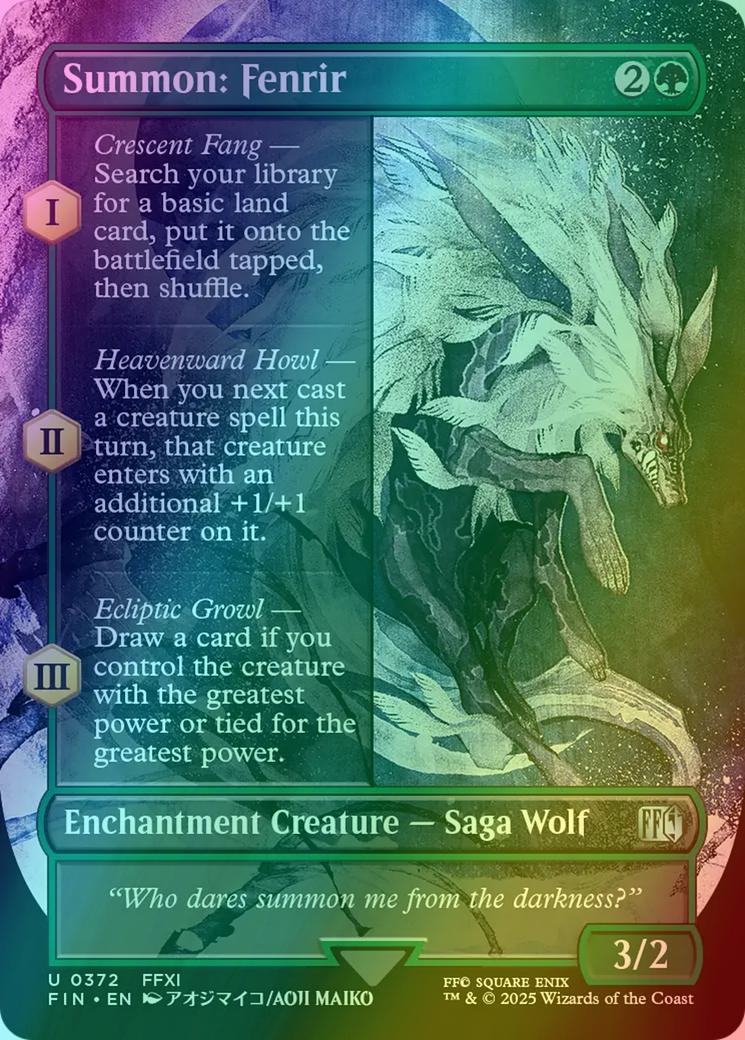 Summon: Fenrir [372] [Borderless] [FINAL FANTASY] [Foil]